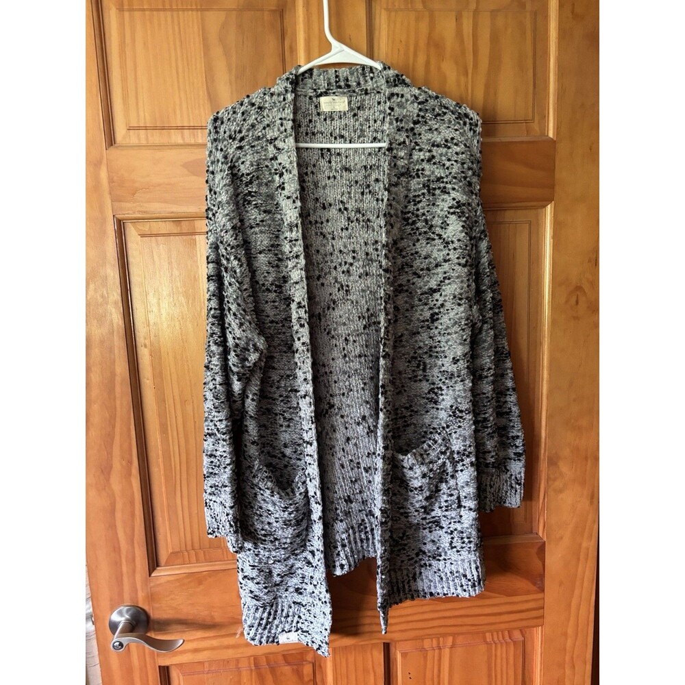 Simply Southern Popcorn Knit Gray Oversized Cardigan Womens Size Large